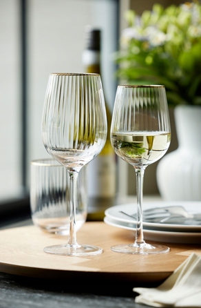 Келихи для білого вина Lyngby Glass Palermo, білі, 300 мл, 4 шт.