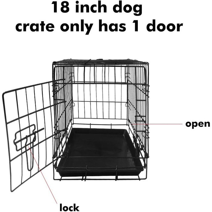 Клітка для собак 91 x 56 x 62 см, складана з 2 дверцятами, переноска для собак, автобокc для собак, з піддоном, дротяна клітка, переноска для собак, розмір L (117 x 64 x 86 см)