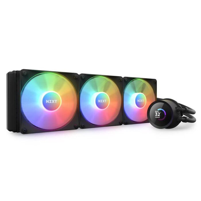 Система рідкого охолодження процесора NZXT Kraken 280 RGB (2023), 280мм, з LCD-дисплеєм, чорний