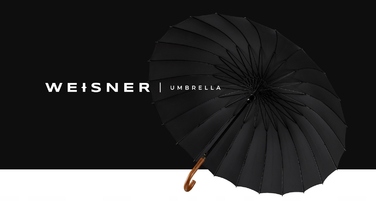 Автоматична парасолька Weisner, подовжена, XL, з чохлом, чорна