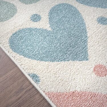 Дитячий килим Beat Kids сучасної м'якої структури, з точками, кремовий (200x280 см) - легко доглядати, стійкий колір