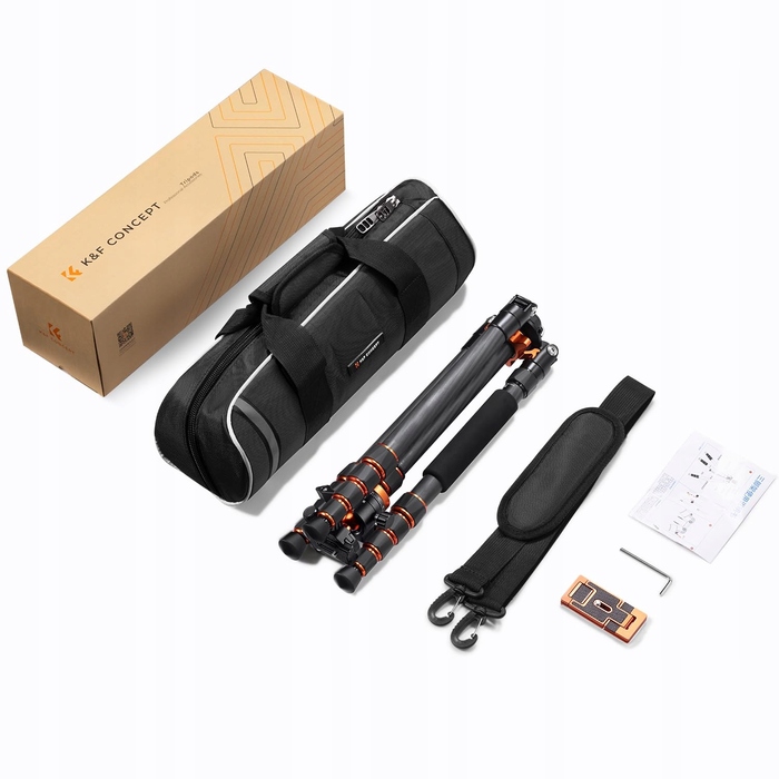 Легкий карбоновий штатив K&F CONCEPT 172 см з моноподом для фотоапаратів