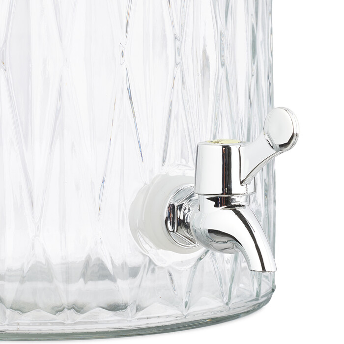 Relaxdays 5-Liter Beverage Dispenser with Diamond Pattern