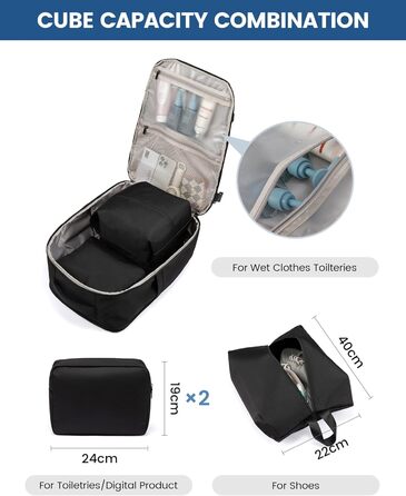 Рюкзак для подорожей LOVEVOOK, 17.3 дюйми, для ноутбука, чоловічий/жіночий, чорний