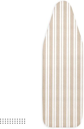 Чохол для прасувальної дошки Encasa XO Franca Beige Streifen 125x39 см, товстий, еластичний, термостійкий, бежевий в смужку