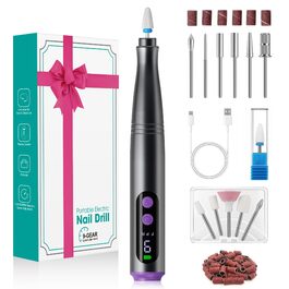Електричний набір для манікюру та педикюру Nagelfräser: 12 в 1, бездротовий, 9 швидкостей, для гелю та акрилу