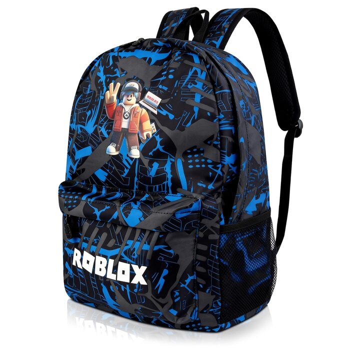 Дитячий рюкзак Yumcute Ro-blx з принтом, велика місткість, для школи та подорожей, мультяшний дизайн