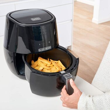 Фритюрниця BLACK+DECKER BXAF6500E, 1600W, 3.5л, 8 програм, з вікном, 80-220ºC