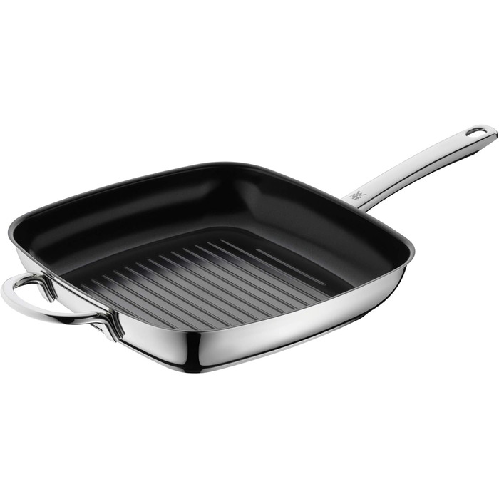 WMF Durado Grill Pan Induction, grilled, 28x28 cm, Induction Steak Pan, Cromargan stainless steel coated, ceramic coating, oven-safe