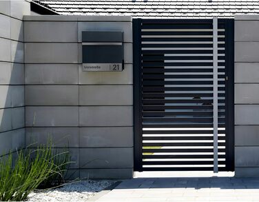 Поштова скринька настінна Anthrazit RAL 7016, для газет, велика (XXL Laser 3) з/без адреси