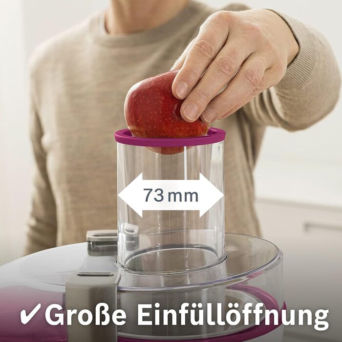 Соковижималка Bosch VitaJuice 2 MES25A0 для овочів та фруктів, XL-завантажувач, 700 Вт, сіра