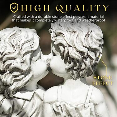 Garden Mile®, Garden Sculptures, Stone Effect, Artificial Resin, Garden Decoration, Stone Statues, Courtyard, Decoration, Gnomes