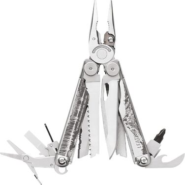 Leatherman Wave+ Мультитул - 18-в-1: мультиінструмент з нержавіючої сталі, з лезами, щипцями та кусачками - аксесуари для кемпінгу, Special Edition, сірий