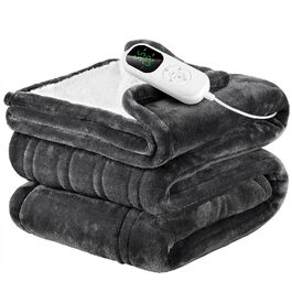Електрична ковдра VIWAVE з автовимкненням, 6 режимів нагріву, таймер 6 годин, цифровий регулятор, захист від перегріву, 130x180 см