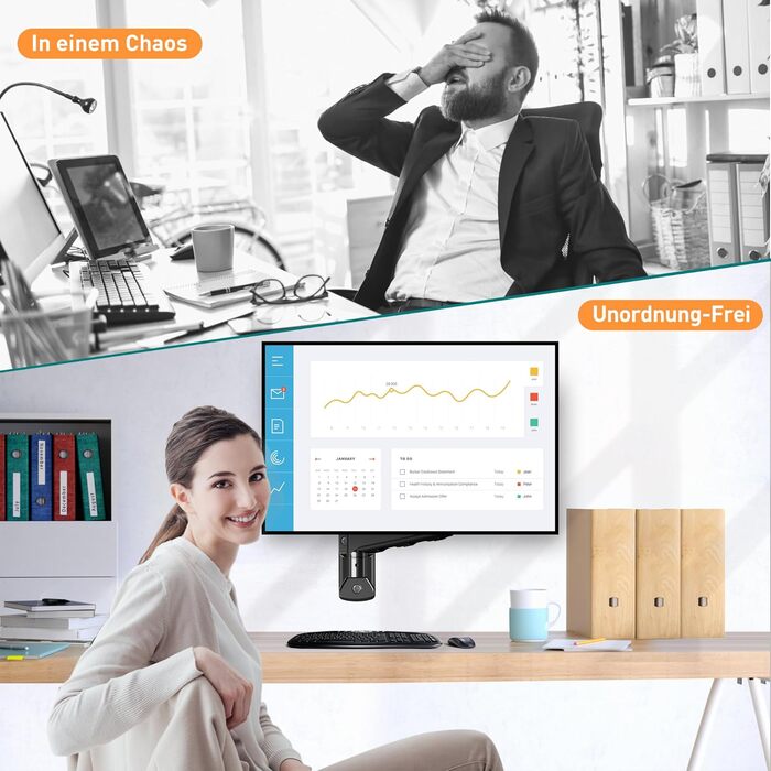 Кріплення для монітора ELIVED EV023A: газліфт, 13-32