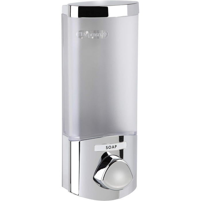 Дозатор для мила, гелю для душу та шампуню Better Living, хром, ABS-пластик, білий