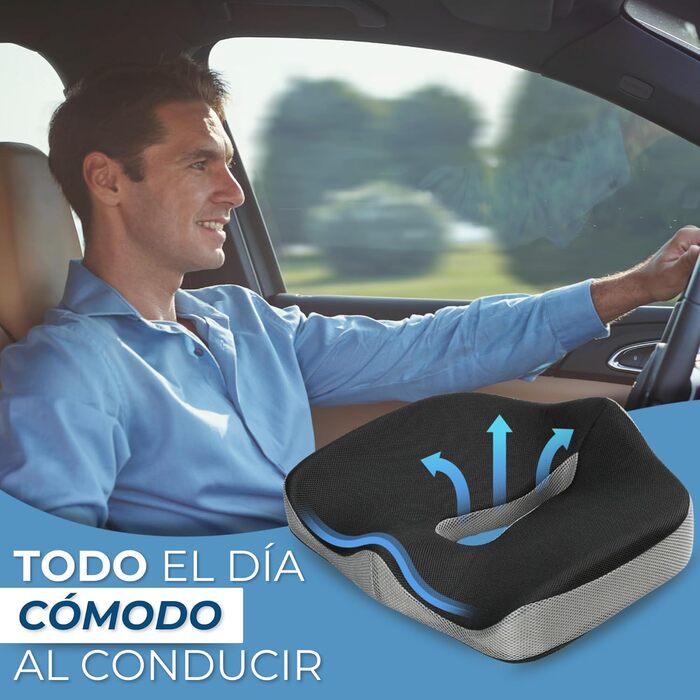 Подушка для сидіння Coxiskissen: ергономічна подушка для офісного крісла з Memory Foam, для спини, стегна, тазу, від болю в спині, геморою, радикуліту, для інвалідного візка, знімний чохол