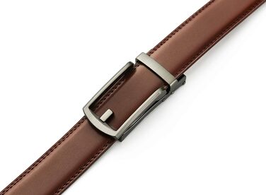 Чоловічий шкіряний ремінь CHAOREN з автоматичною пряжкою, 32 мм, для бізнесу та офіційних заходів, без отворів, розмір 100-110 см (загальна довжина 125 см)