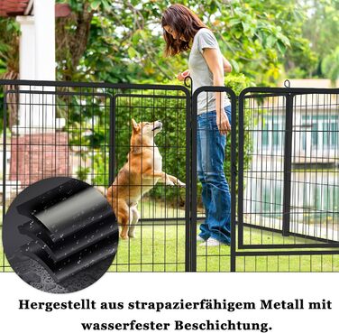 Вольєр для цуценят/собак Freigehege, складаний, 6 секцій, 65x80 см, чорний (6 шт.)