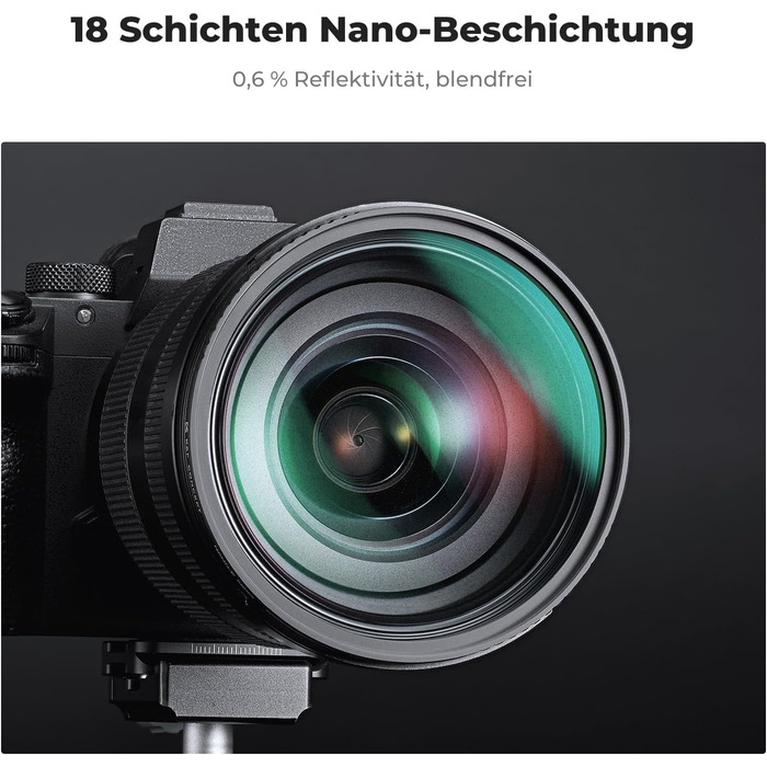 Фільтри K&F Concept Black Mist 1/4 та 1/8, 67mm, Black Promist Filtersets, Nano-Klear (Ефектний фільтр дифузії)