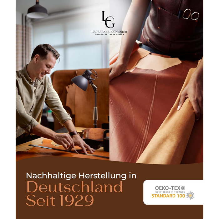 Table Placemats Washable 4-Pack – Sustainable, Stable & Non-Slip – High-Quality Recycled Leather, Made in Germany (Black)