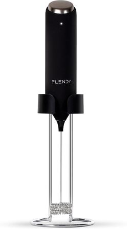 Електричний кавовий пінозмінник Flendy USB-C, бездротовий пінозмінник для кави, матча, протеїнових коктейлів, білий/чорний