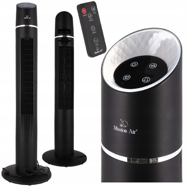 Колонний вентилятор Mission Air TOWER FAN XL, чорний