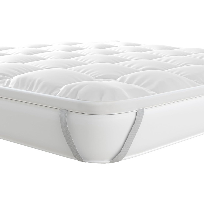 Gesteppt Topper “Plus” mattress protector, White, 160x195 cm