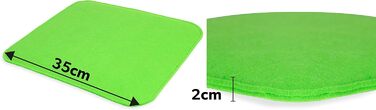 Sunnypillow Набір з 4 фетрових подушок для стільців 35x35 см, зелені, м'які сидіння для стільців і лавок, для дому та вулиці