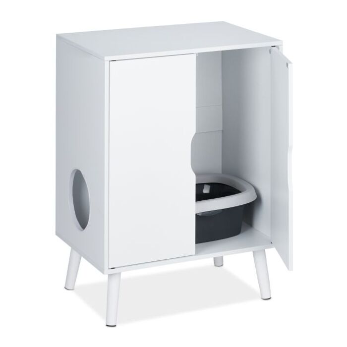 Relaxdays Cat Litter Box Cabinet