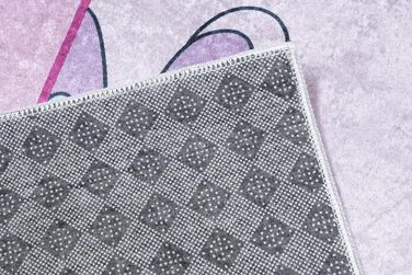 Дитячий килим TAPISO Emma, рожевий, 140x200 см, з антиковзким покриттям, принт, ÖKO-TEX, машинне прання 30°C