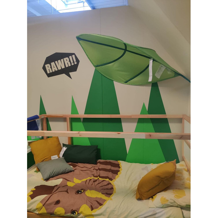 Балдахін для ліжка Ikea LÖVA, зелений, 136×90 см