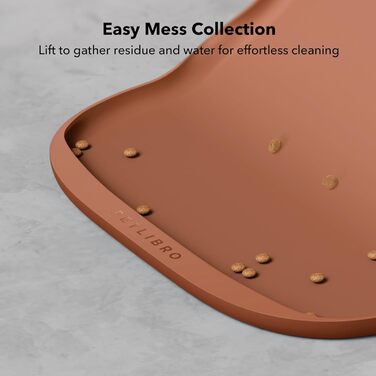 PETLIBRO Килимок для годування собак і котів, захист від розливу, силіконовий, 55.9 x 41.9 см, коралловий