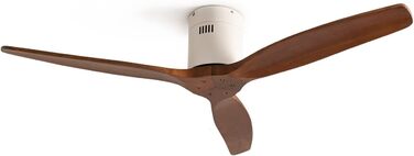 Вентилятор стельовий WINDCALM ABS білий з пультом, 40W, Ø132cm, 6 швидкостей, DC-двигун, літо/зима, без освітлення, тихий, з таймером