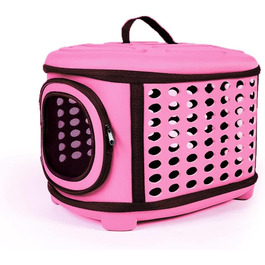 Складана переноска для котів та маленьких собак, рожева переноска-сумка для тварин з м'яким матом