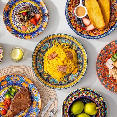 Набір посуду з порцеляни Vancasso (18 предметів) для 6 осіб: тарілки, десертні тарілки, миски, серія KRVI