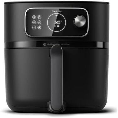 Philips Airfryer Combi 7000 Series XXL - 8.3 l (2 kg), 22-in-1 Air Fryer, WiFi Connection, 99% Less Fat Addition with Rapid CombiAir, HomeID App, Black (HD9876/90) 8.3 L WiFi-Connected, Auto-Cook