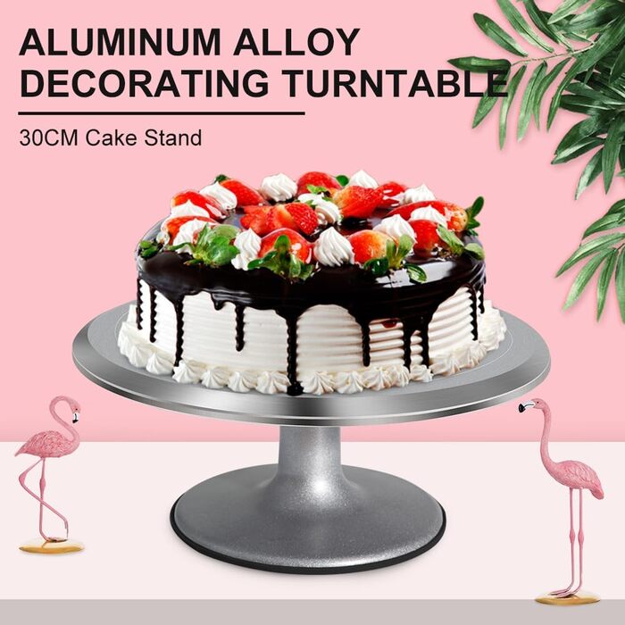Поворотний підставка для тортів, Uten - поворотний стенд для випічки, торти, декор, алюміній