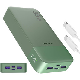 Power Bank JUOVI J2651, 20000mAh, 35W USB-C, Швидка зарядка, Зелений