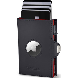 SF SCOFIELD Duality Airtag Wallet with Coin Pocket | Wallet for 8-10 Cards | Men's Wallet with RFID Protection | Slim Wallet | Smart Wallet | Card Holder with Air Tag Compartment | Wallet
