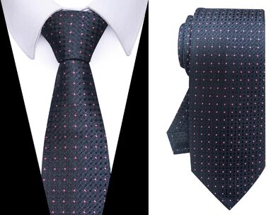 Набір краваток для чоловіків, ткані, жаккард, 6 шт. (темні крапки)