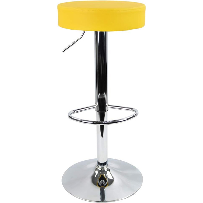 KKTONER Adjustable Height Swivel Bar Stool - SPA, Office, and Task Chair with PU Leather (Yellow)