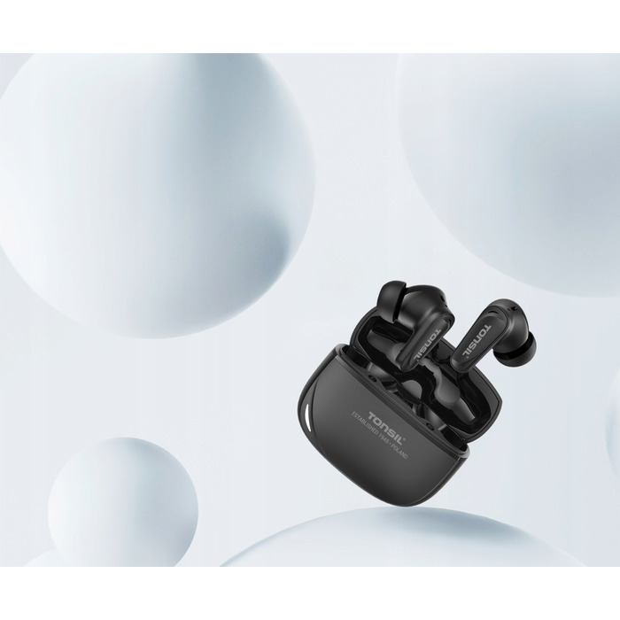 Бездротові вакуумні навушники TONSIL TW50BT Bluetooth, чорні
