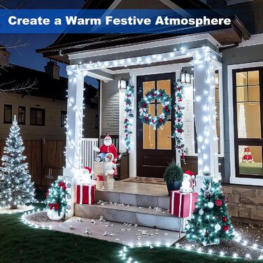 LED гірлянда 20 метрів, 1000 LED, для декору саду, балкону, весілля. 8 режимів, таймер, водонепроникність.