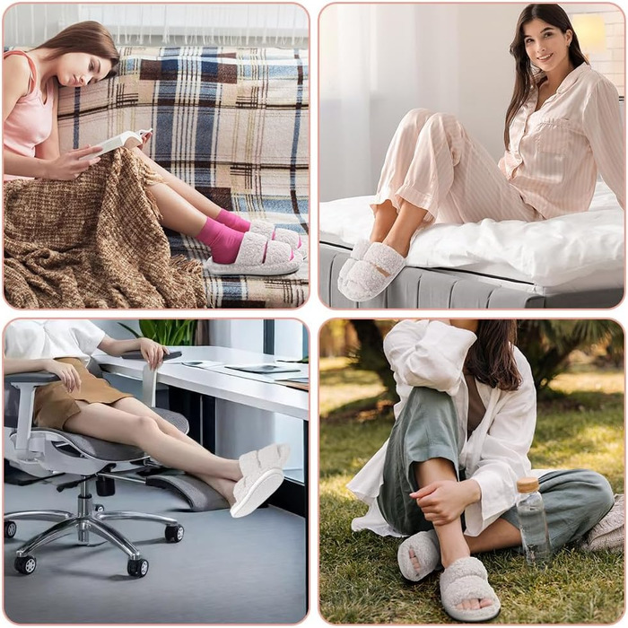 Тапочки жіночі халатні OFF-CUP з м'якою підошвою та декором у вигляді акули, білі, 38/39