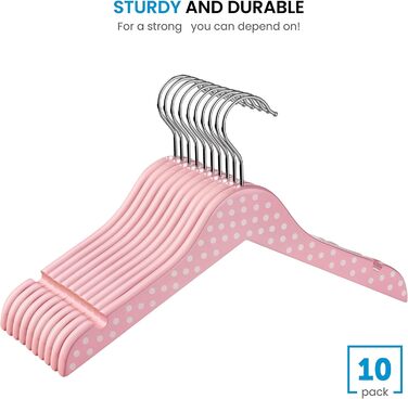 Дерев'яні вішалки для дитячого одягу ZOBER (10 шт.)