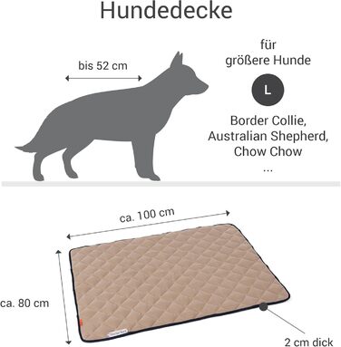 Підстилка для собак Doctor Bark - флісова, двостороння, 100x80 см (Бежевий/Морський)