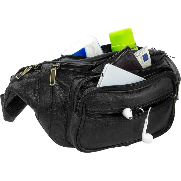 STILORD 'Maverick' - Сумка на пояс, нагрудна сумка, через плече, для фотоапарата, чорна з м'якої шкіри (Діапазон: чоловіча/жіноча)