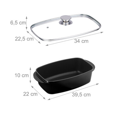 Relaxdays Roasting Pan with Lid