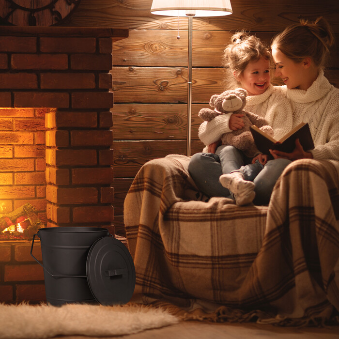 Relaxdays Ash Bucket with Lid